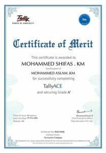 Tally certificate-1