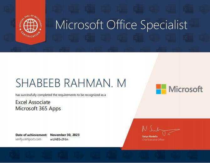 Microsoft office specialist accounts campus